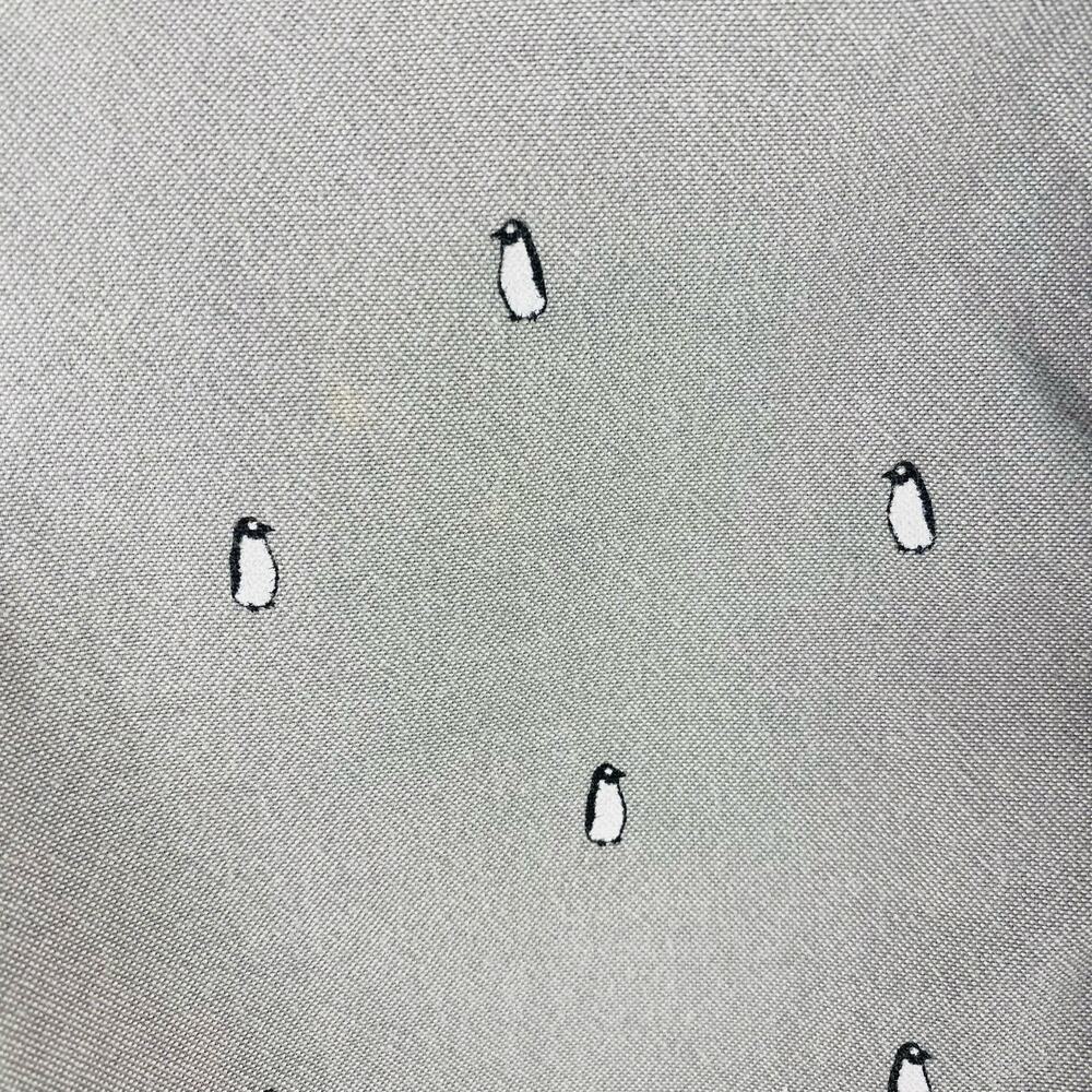 American Eagle Seriously Soft Gray Penguin Print‎ Men's Button Front Size Large - Picture 3 of 8